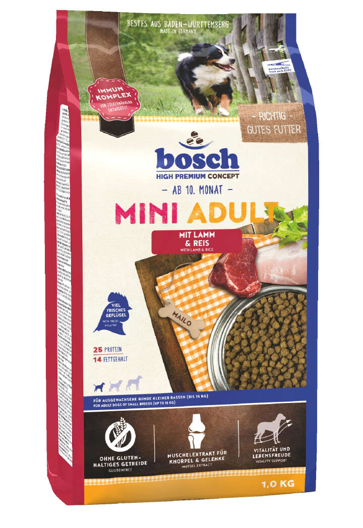 bosch Hunde-Trockenfutter Mini Adult Lamm & Reis